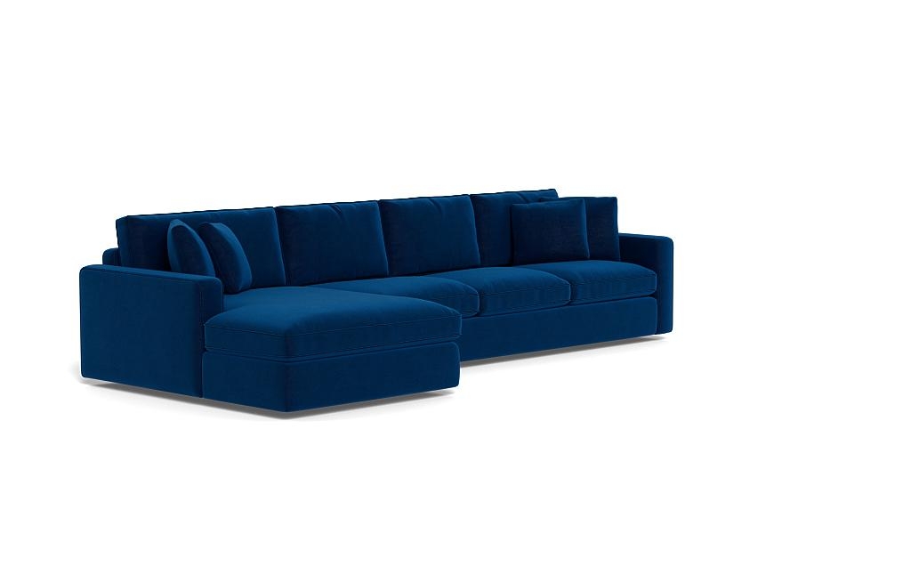 James 4-Seat Left Chaise Sectional with Contrast Piping - Image 1
