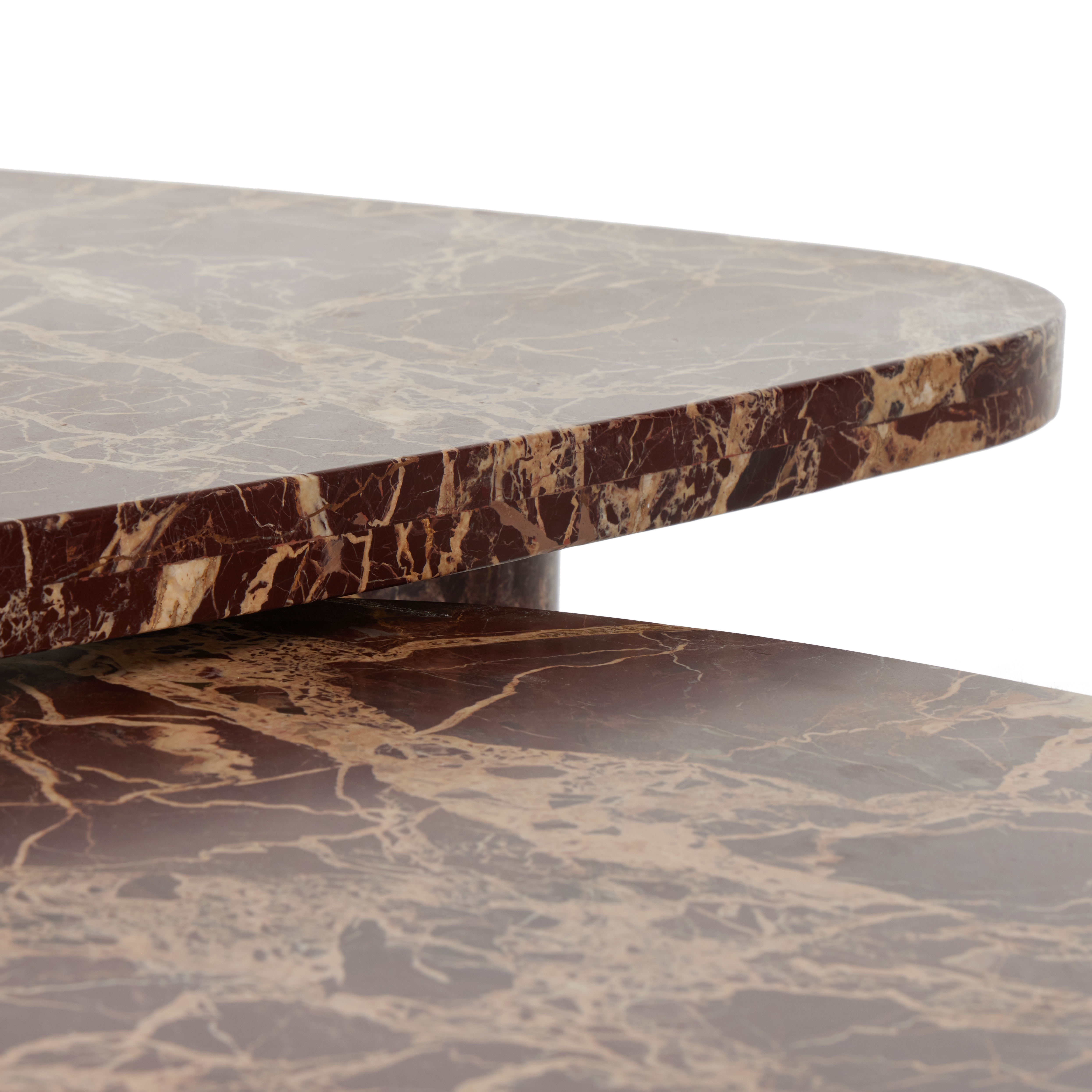 Zion Coffee Table Set-Merlot Marble - Image 5