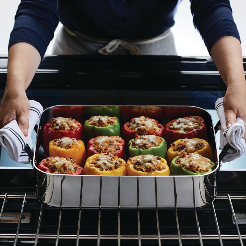KitchenAid ® 18.5" Stainless Steel Roasting Pan with Rack - Image 4