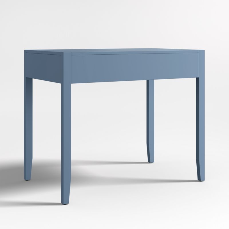 Ever Simple Modular Slate Blue Wood Kids Desk with Drawer - Image 4