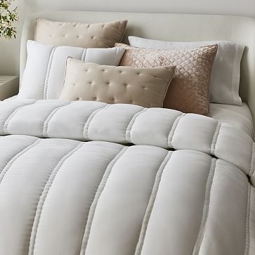 Tencel Plush Full/Queen Comforter, White - Image 2
