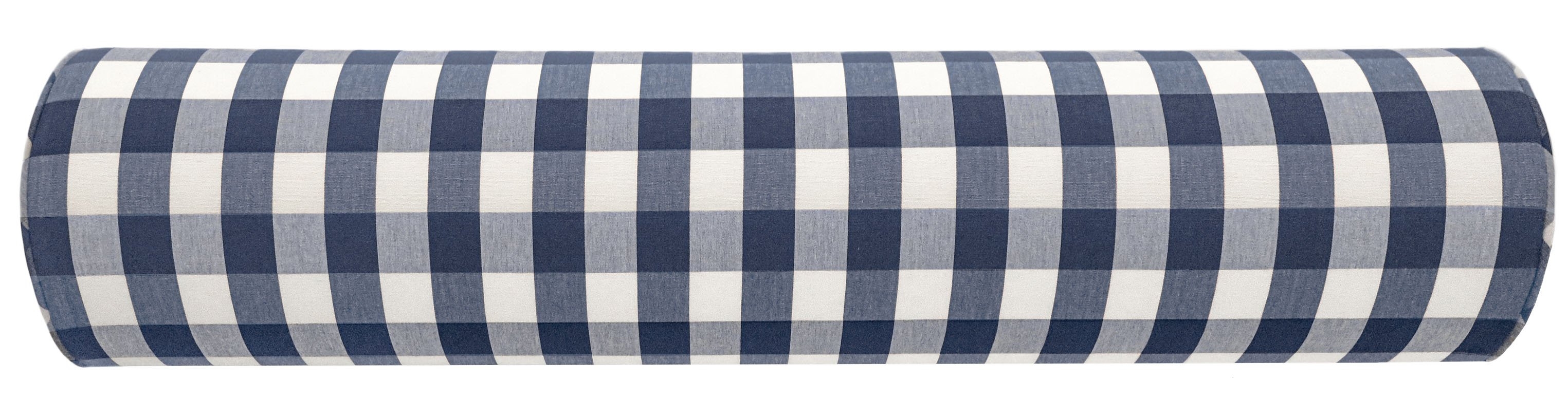THE BOLSTER :: CHARLESTON CHECK // NAVY BLUE - TWIN // 9" X 24" - Image 1