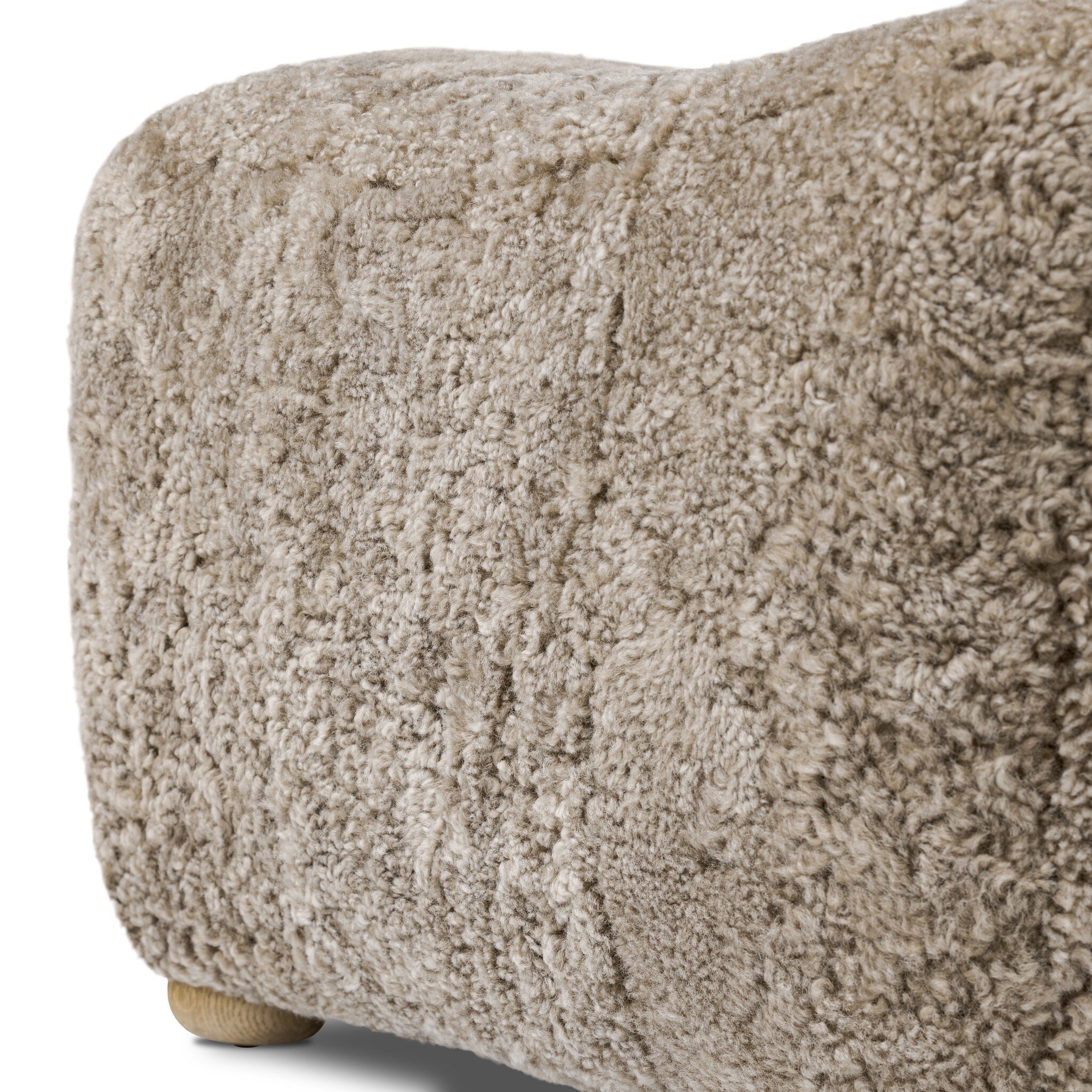Oslo Ottoman - Taupe Shearling by Amber Lewis x Four Hands - Image 9