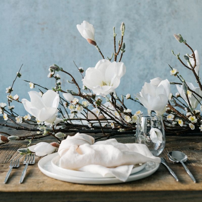 Artificial White Cherry Blossom Flower Branch 42" - Image 1