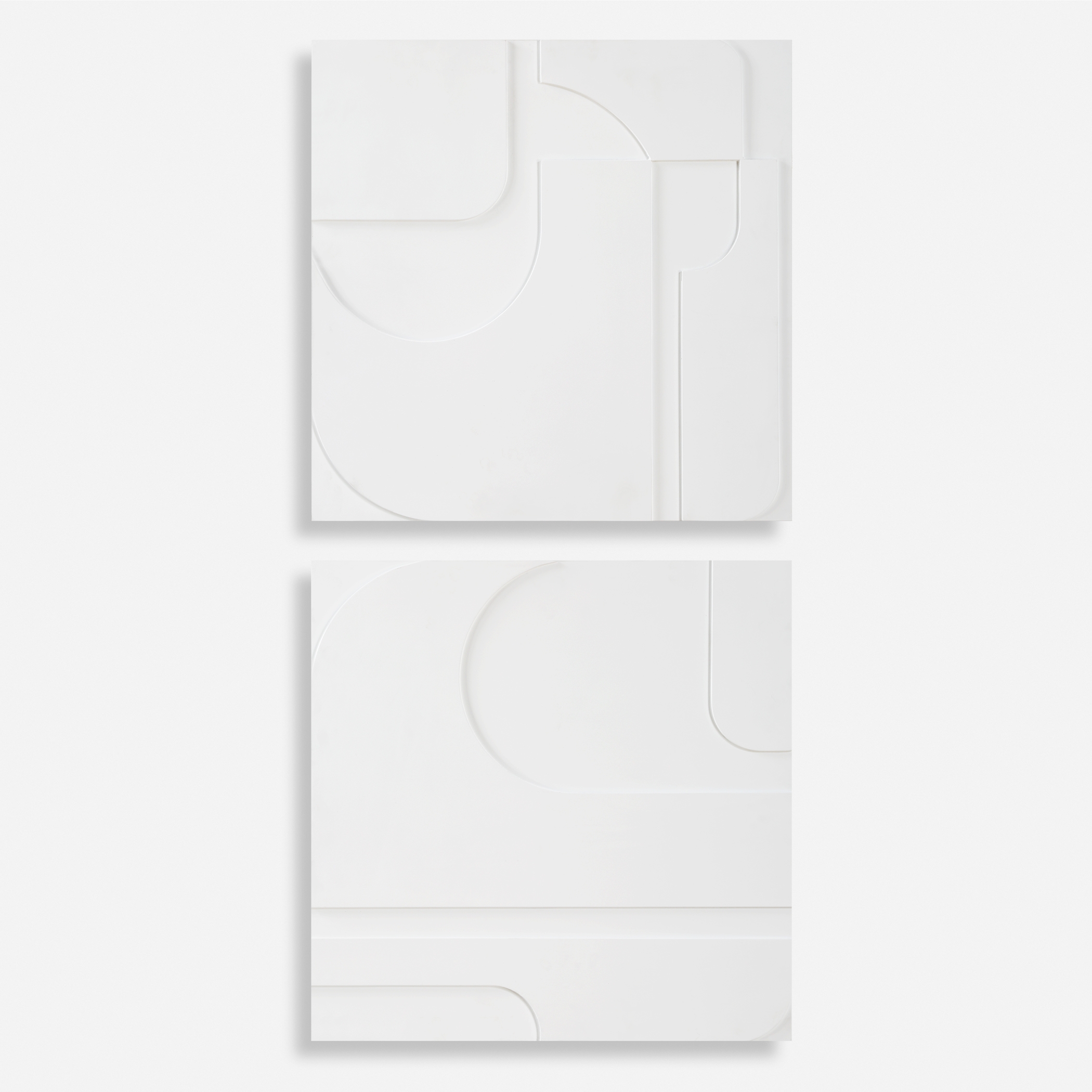 Contours White Wall Decor Set/2 - Image 0