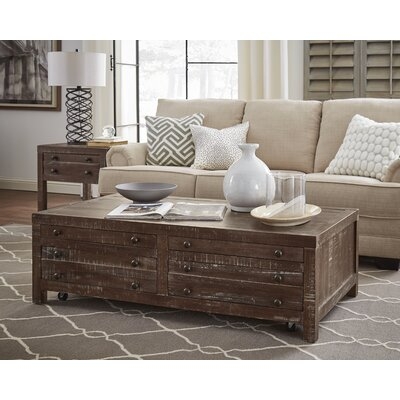 Coraline Solid Wood Castered Coffee Table - Image 0