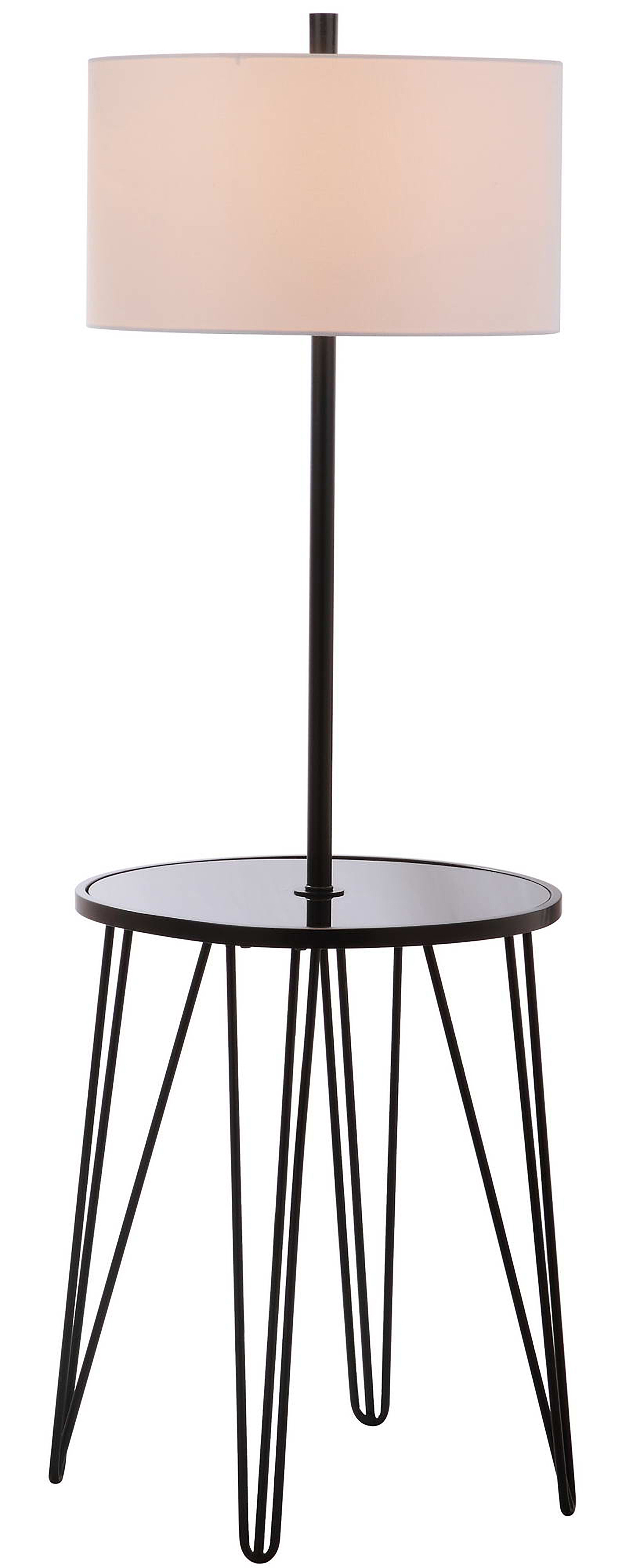 Ciro 58-Inch H Floor Lamp Side Table - Black - Arlo Home - Image 1