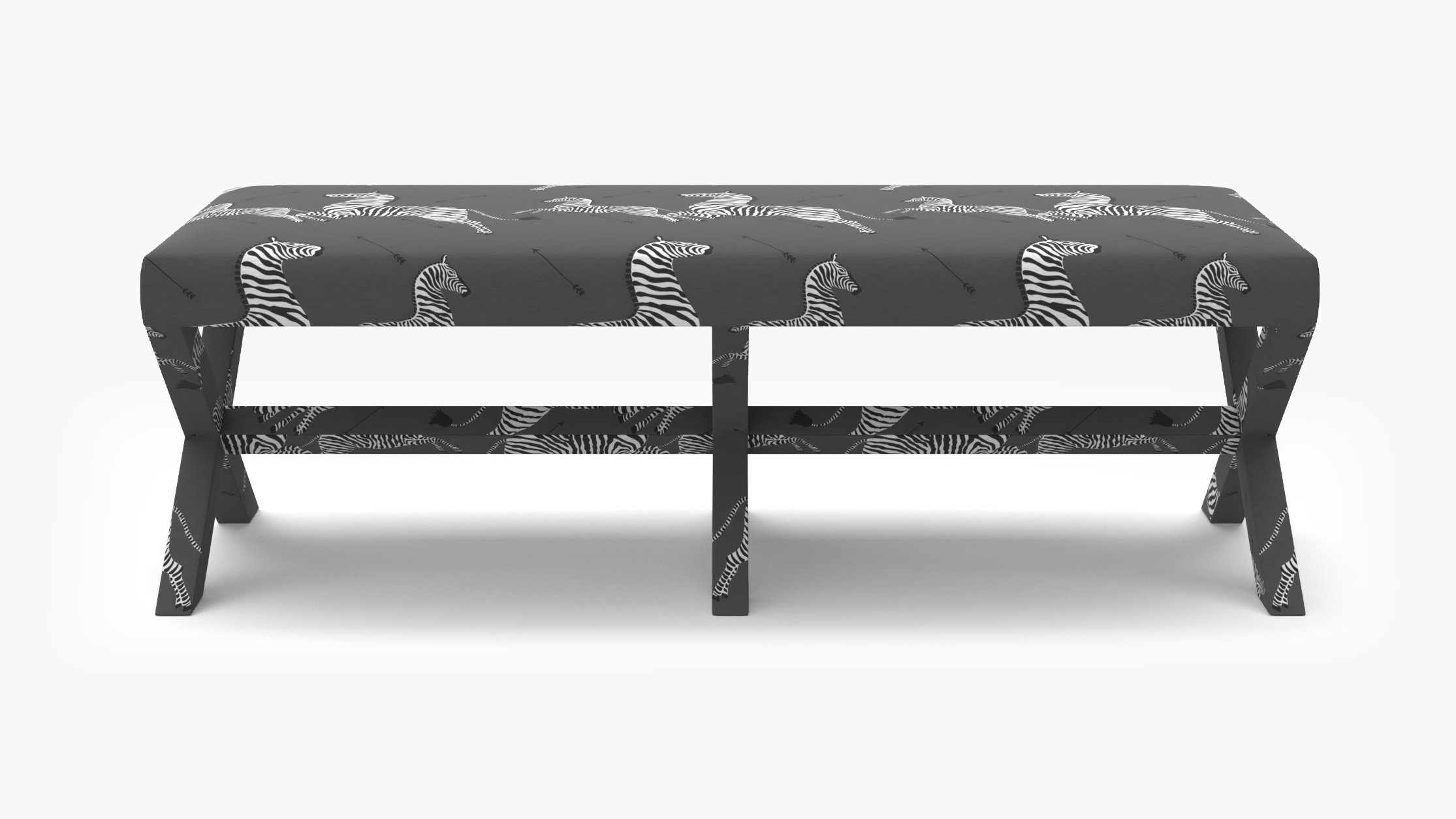 Double X Bench, Slate Zebra - Image 0