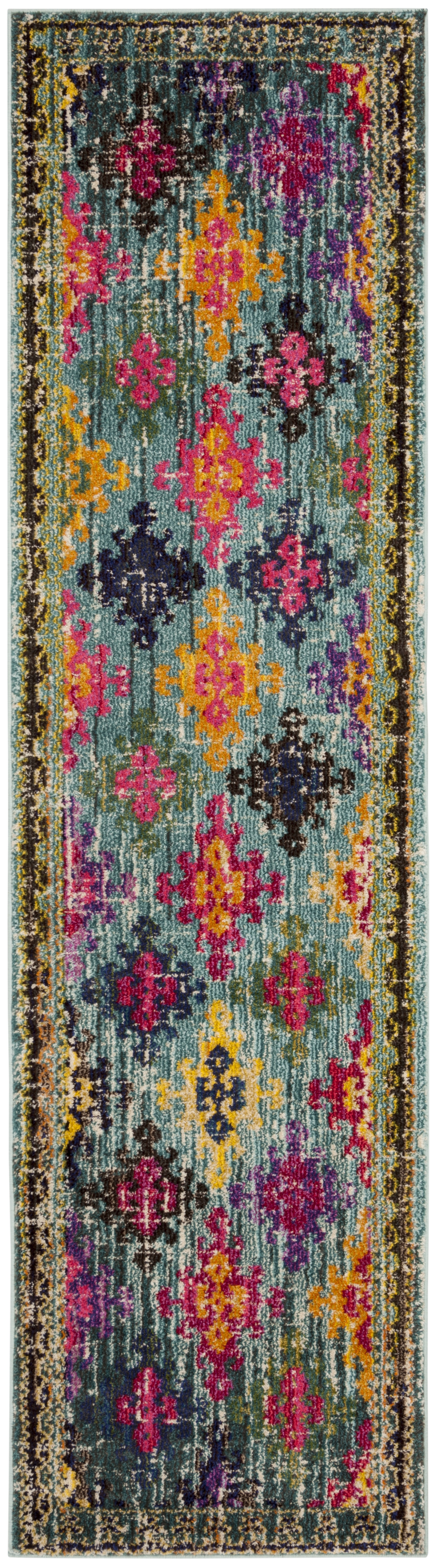 Arlo Home Woven Area Rug, MNC244N, Blue/Multi,  2' 2" X 8' - Image 0