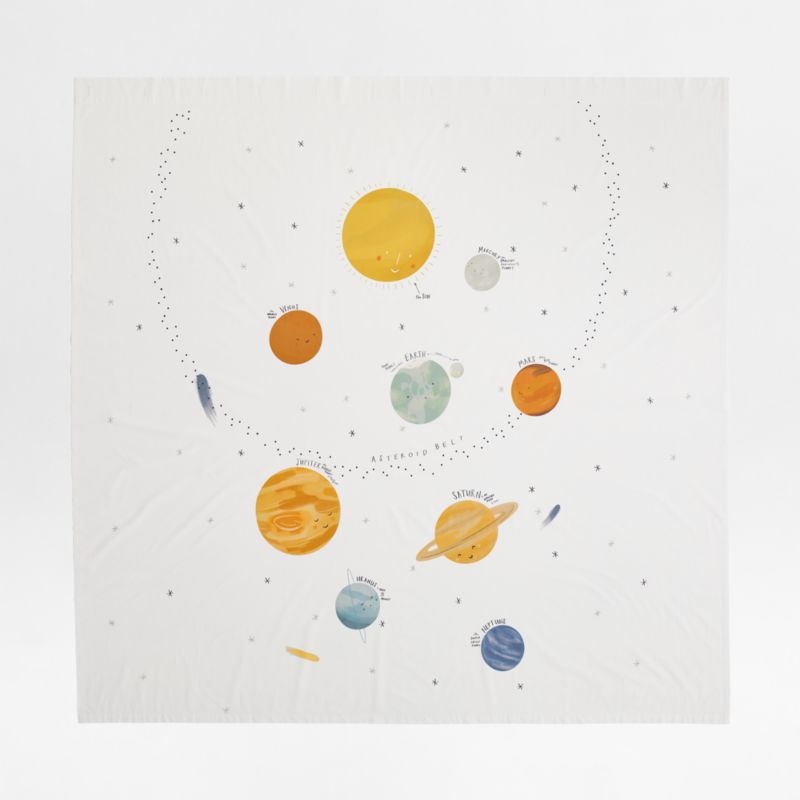 Asha Rainbow Embroidered Organic Cotton Kids Bath Towel - Image 1
