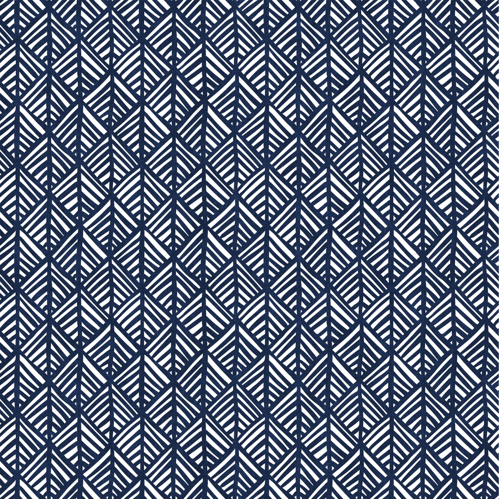 Abstract Leaf Pattern In Blue Framed Art Print by House Of Haha - Conservation Walnut - X-Small 10" x 10"-12x12 - Image 1
