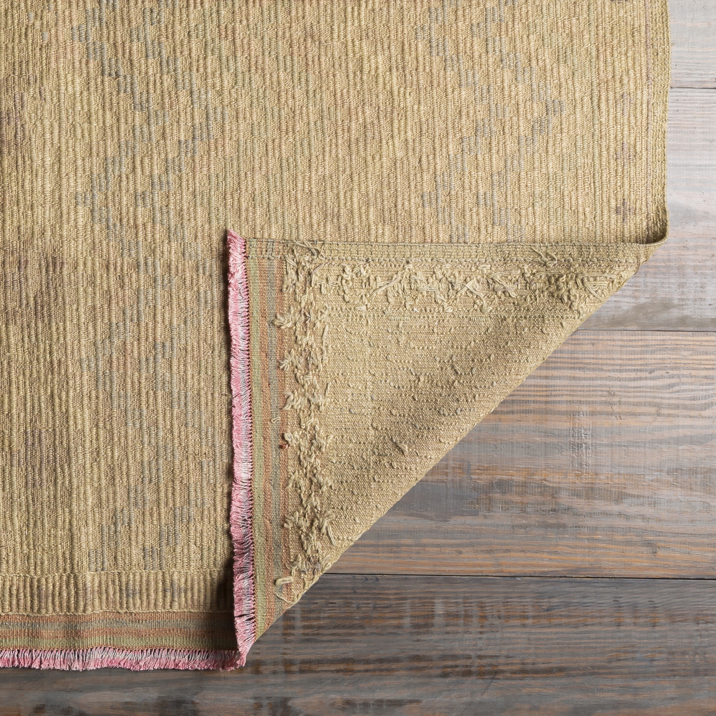 Antique One of a Kind Beige Indoor 4'11" x 8'6" Handmade Rug - Image 3