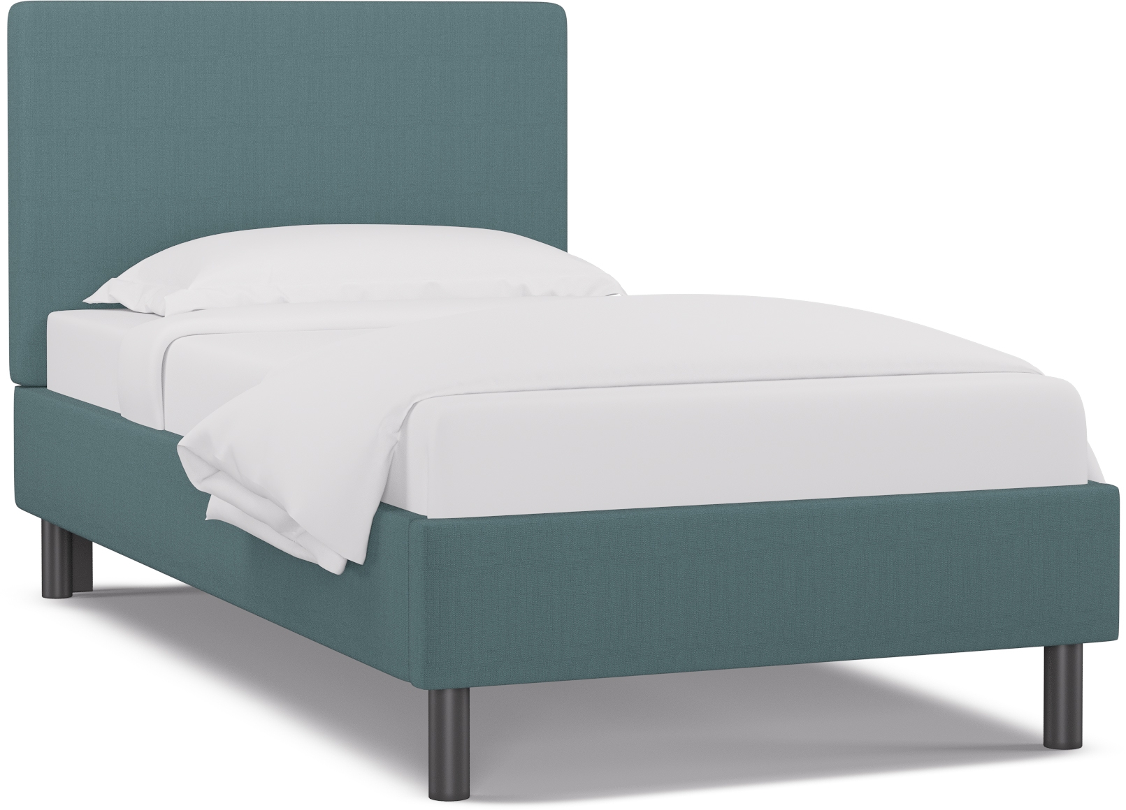 Tailored Platform Bed, Seaglass Everyday Linen, Twin - Image 1