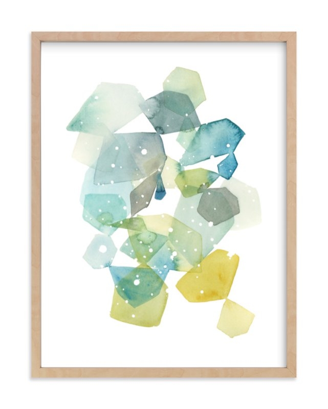 Hexagon With Dots In Blue Limited Edition Fine Art Print 1 - Image 0