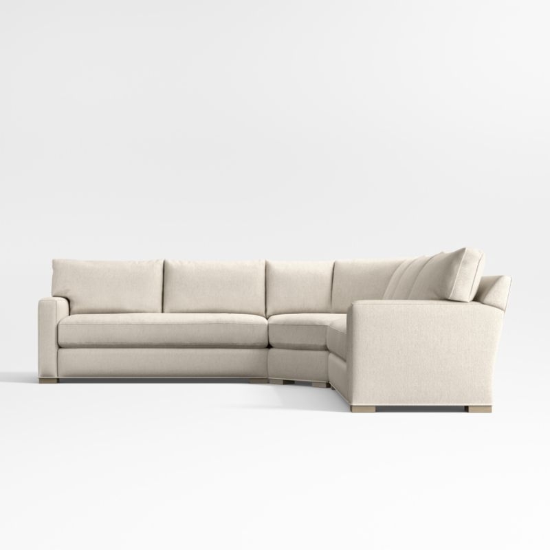 Axis Classic 3-Piece L-Shaped Wedge Bench Sectional Sofa - Image 2