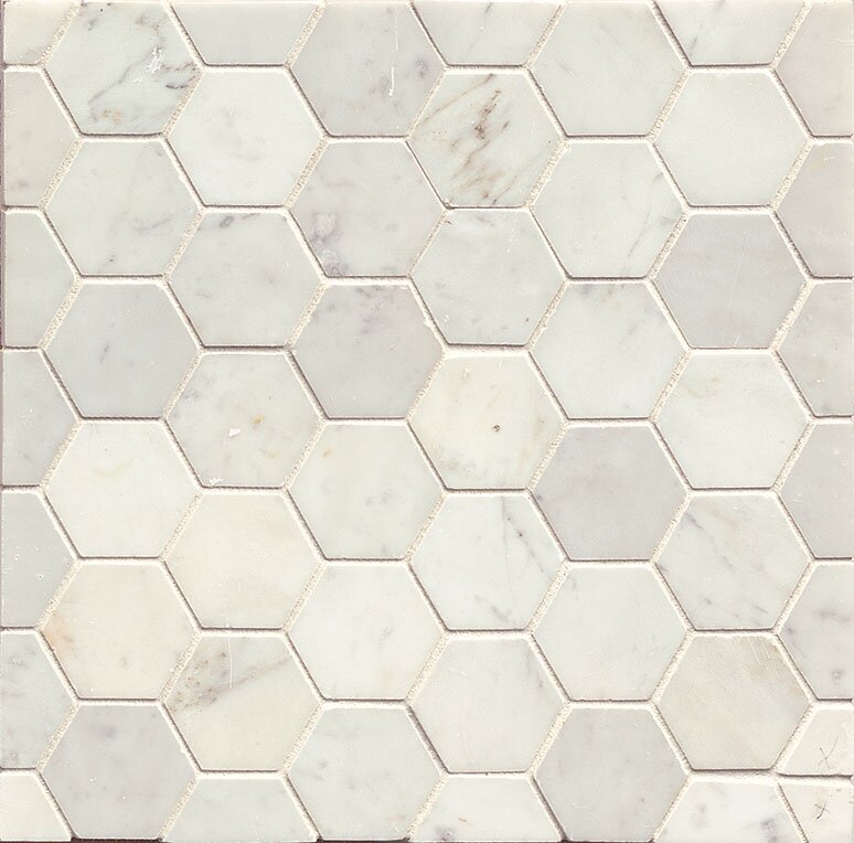 Bedrosians 2"" x 2"" Marble Honeycomb Mosaic Wall & Floor Tile - Image 0