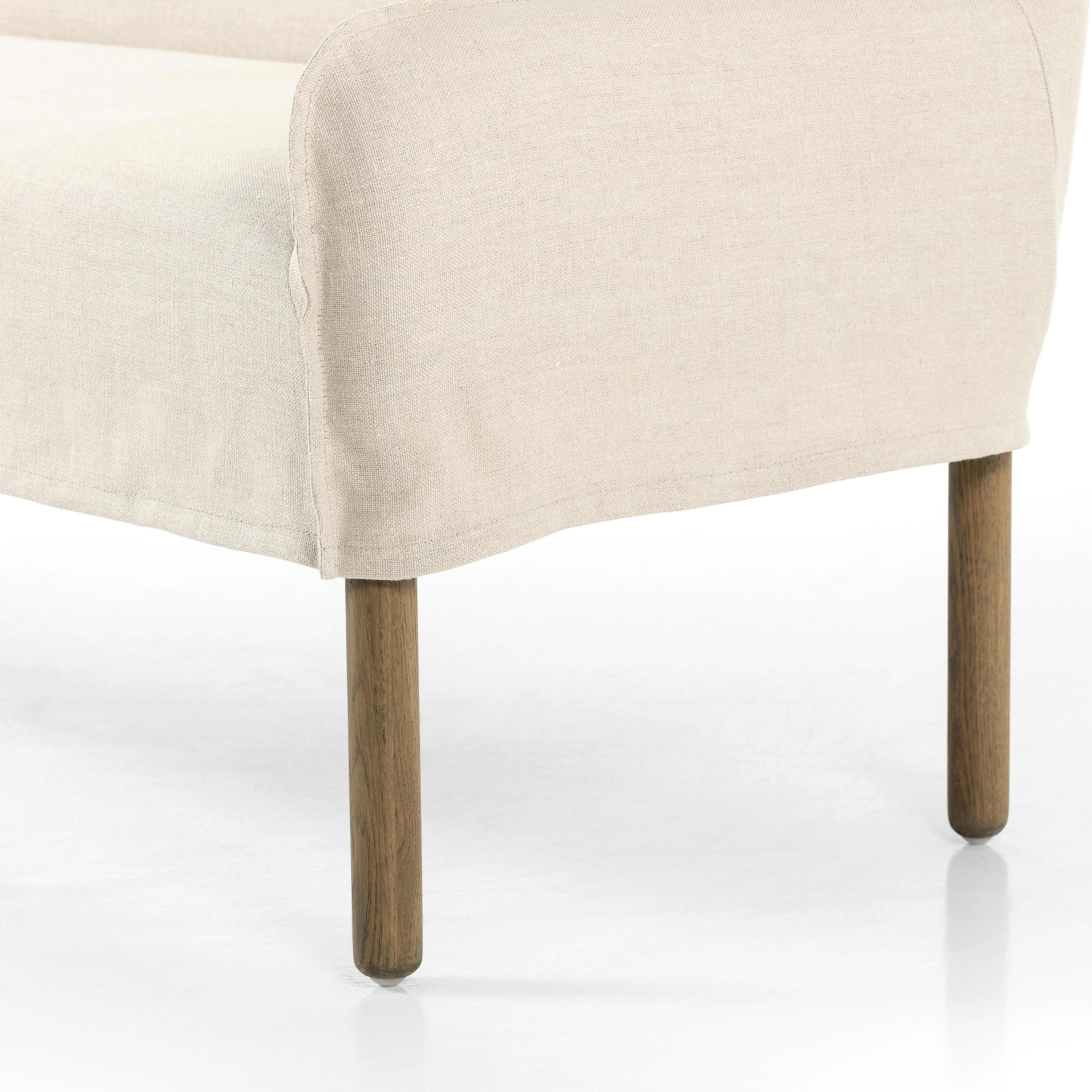 Addington Slipcover Bench-Brussels Ntrl - Image 7