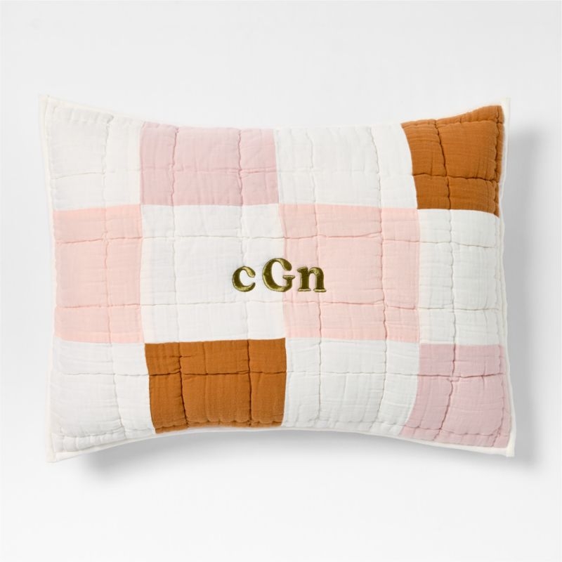 Supersoft Warm Toned Upcycled Organic Cotton Gauze Kids Pillow Sham - Image 1