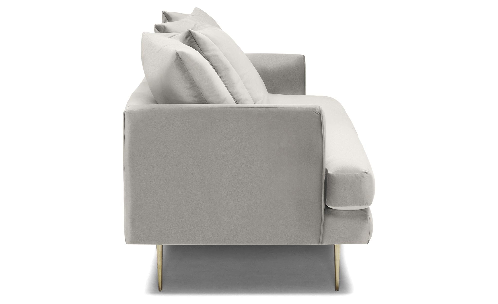 White Aime Mid Century Modern Sofa - Tussah Snow - Image 2