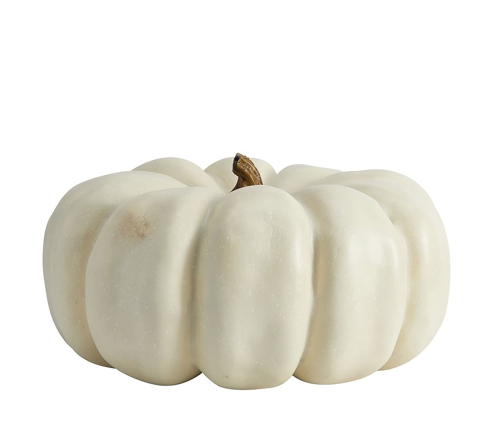 Faux Pumpkins, Ivory, Cinderella, 11.5" diameter - Image 0