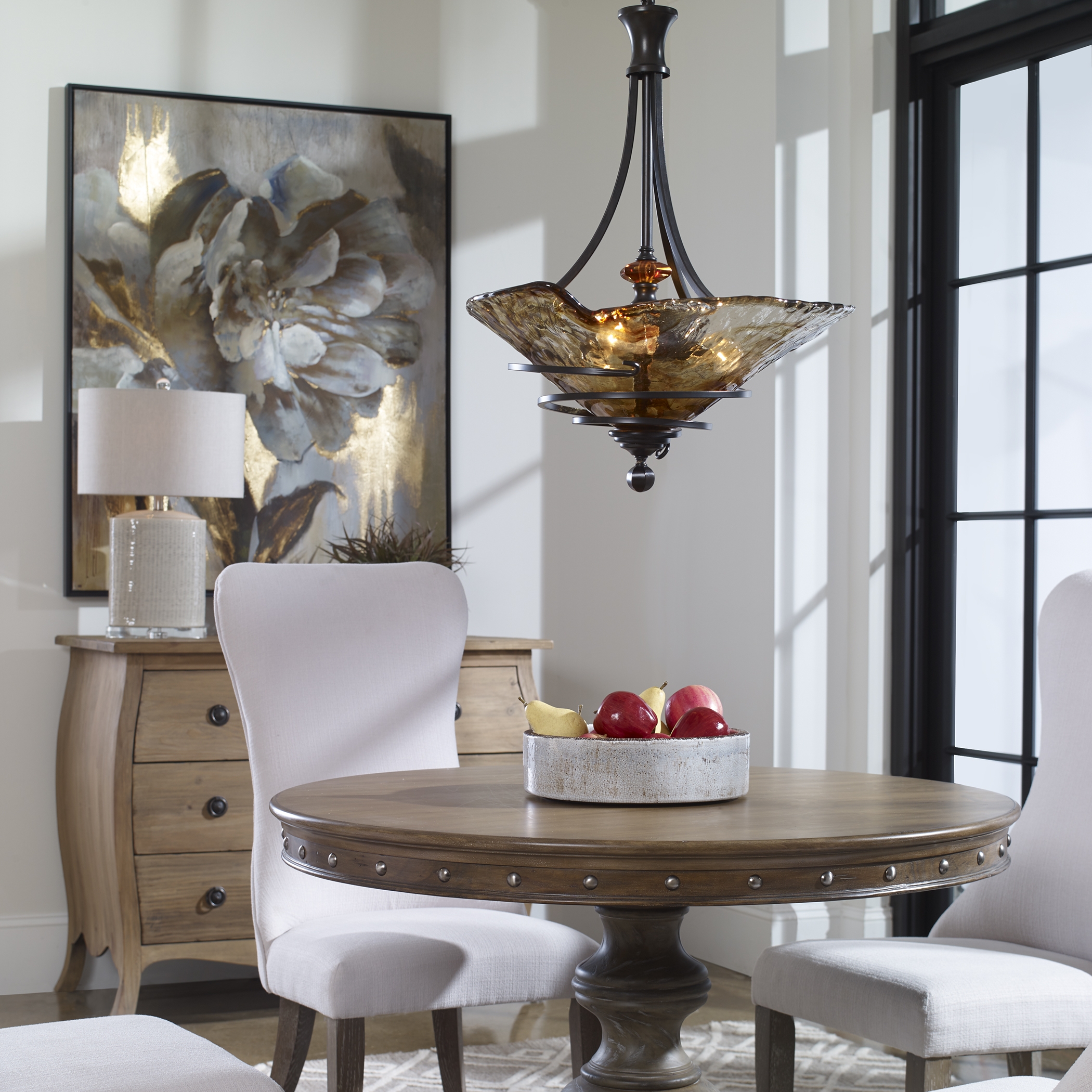 Vitalia 3 Light Oil Rubbed Bronze Pendant - Image 1