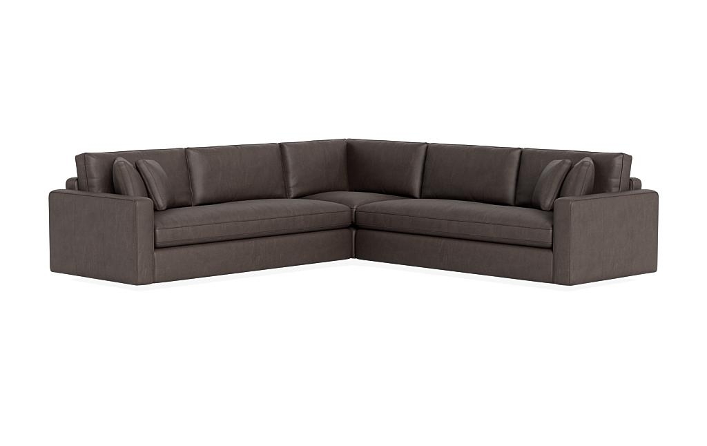 James Leather 3-Piece 4-Seat Corner Sectional - Image 2