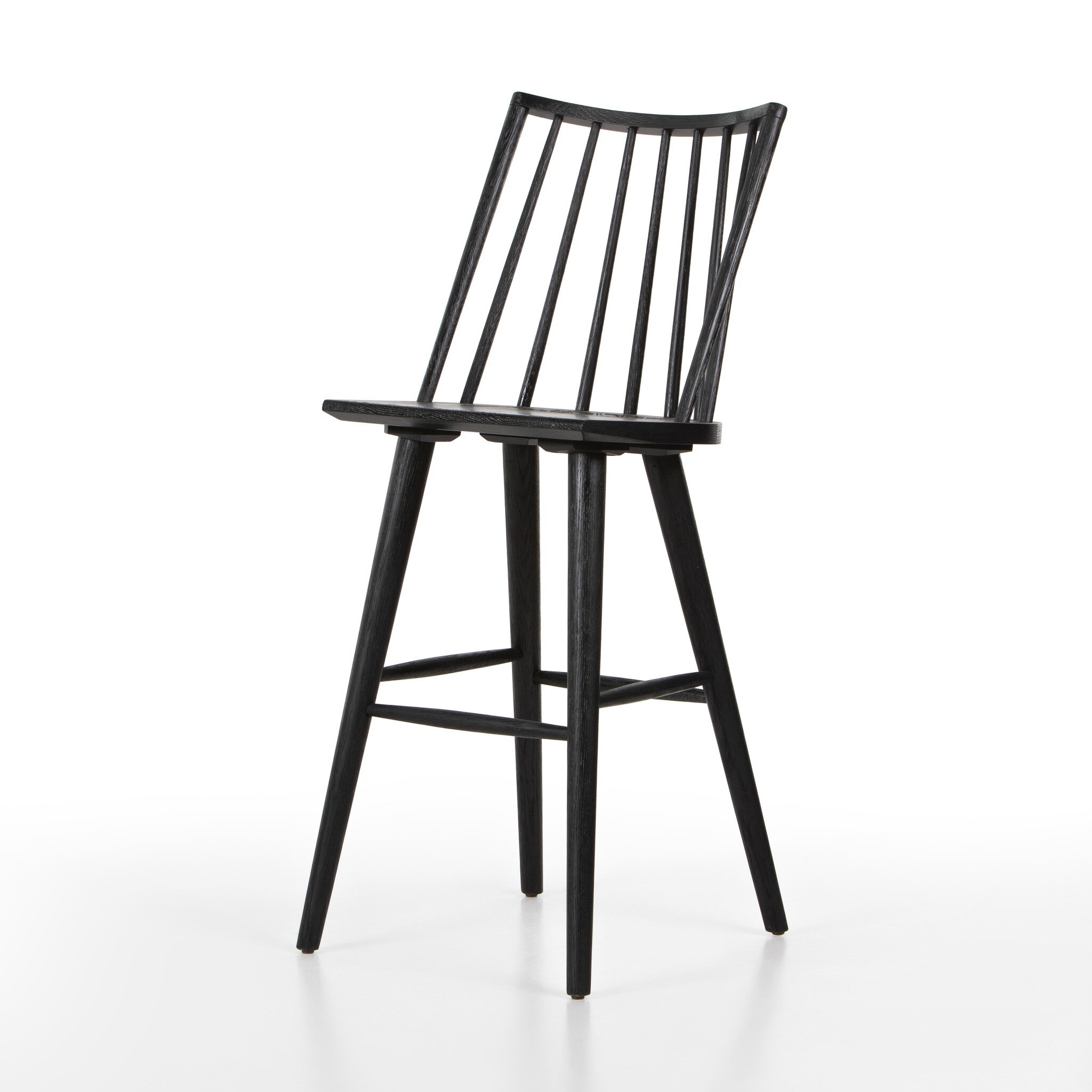 Lewis Windsor Bar + Counter Stool - Black Oak - Image 0