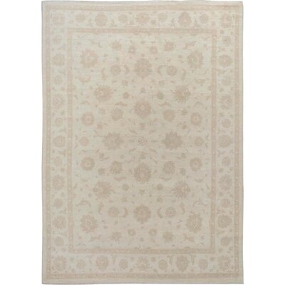 One-of-a-Kind Hand-Knotted New Age Ivory 8'9" x 11'9" Wool Area Rug - Image 0