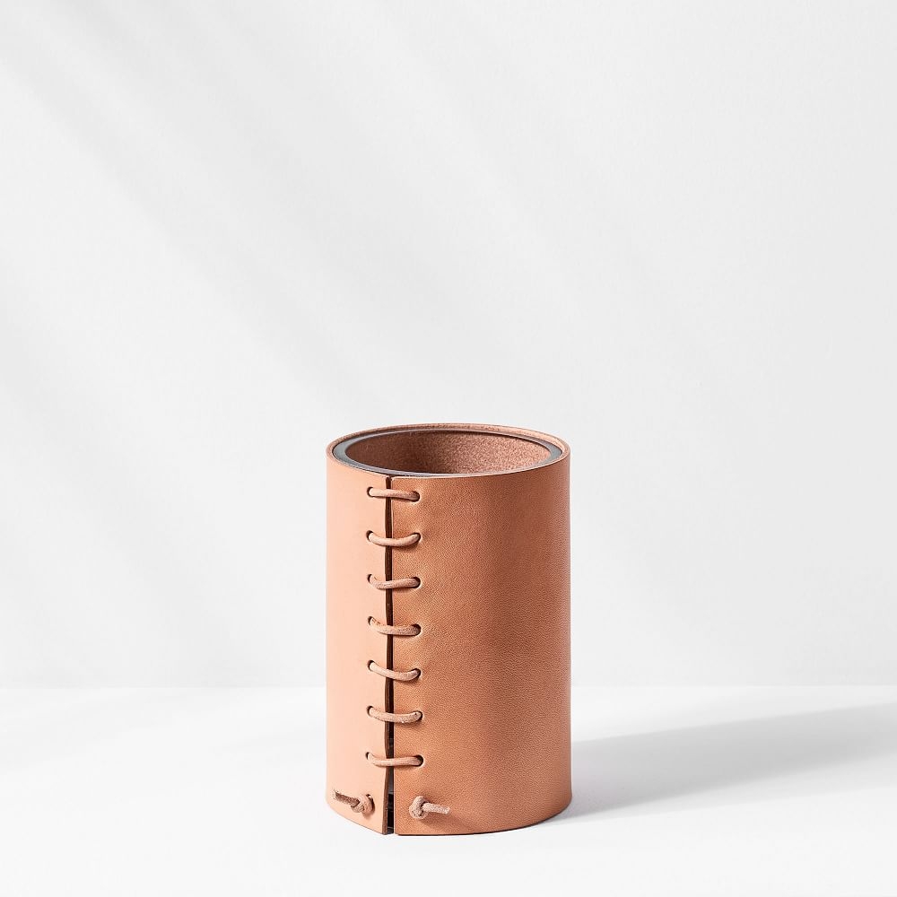 Made Solid Leather Wrapped Vase, X-Small - Image 0