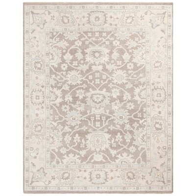 Amet Hand-Knotted Wool Gray Area Rug - Image 0