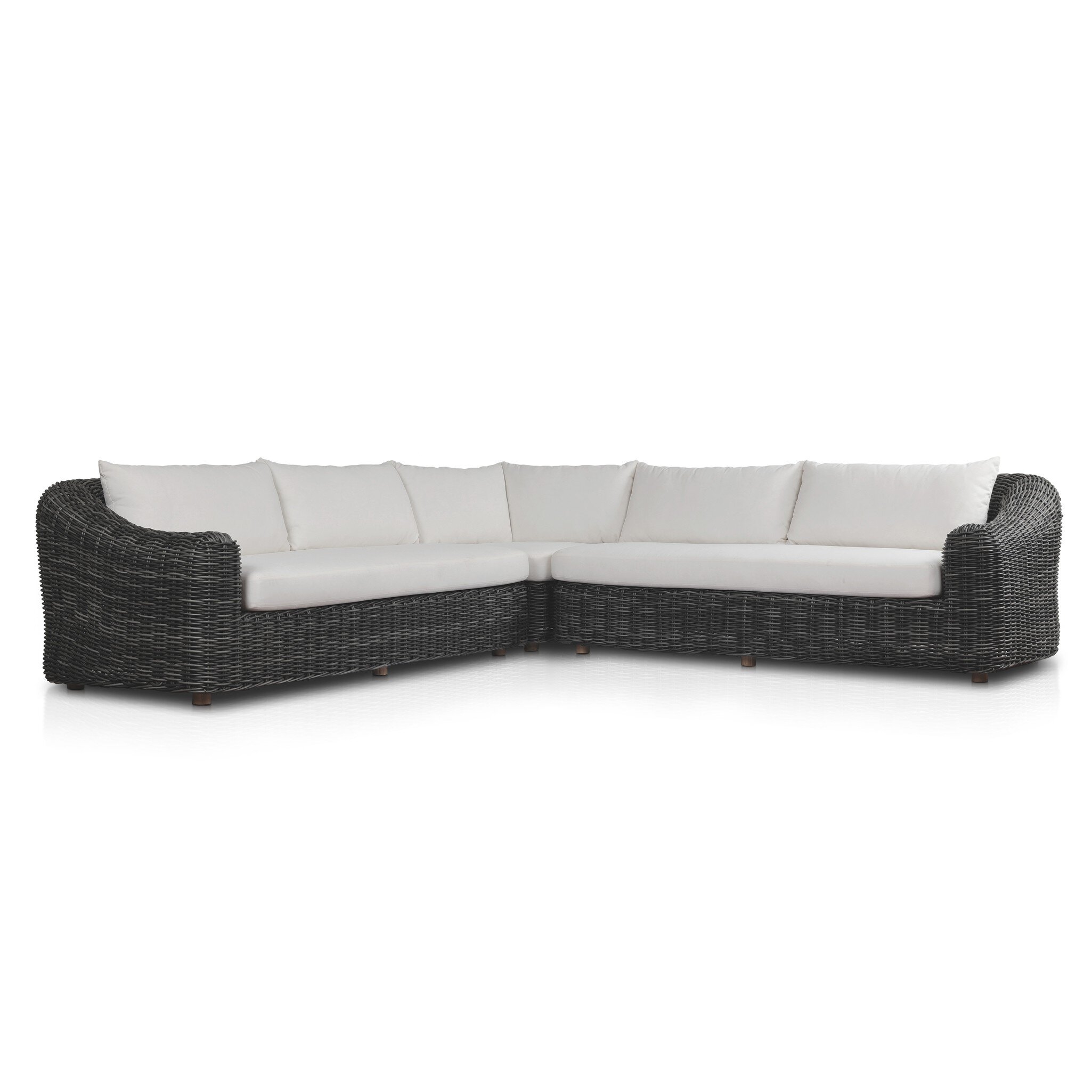 Messina Outdoor 3Pc Sectional - Venao Ivory - Image 1