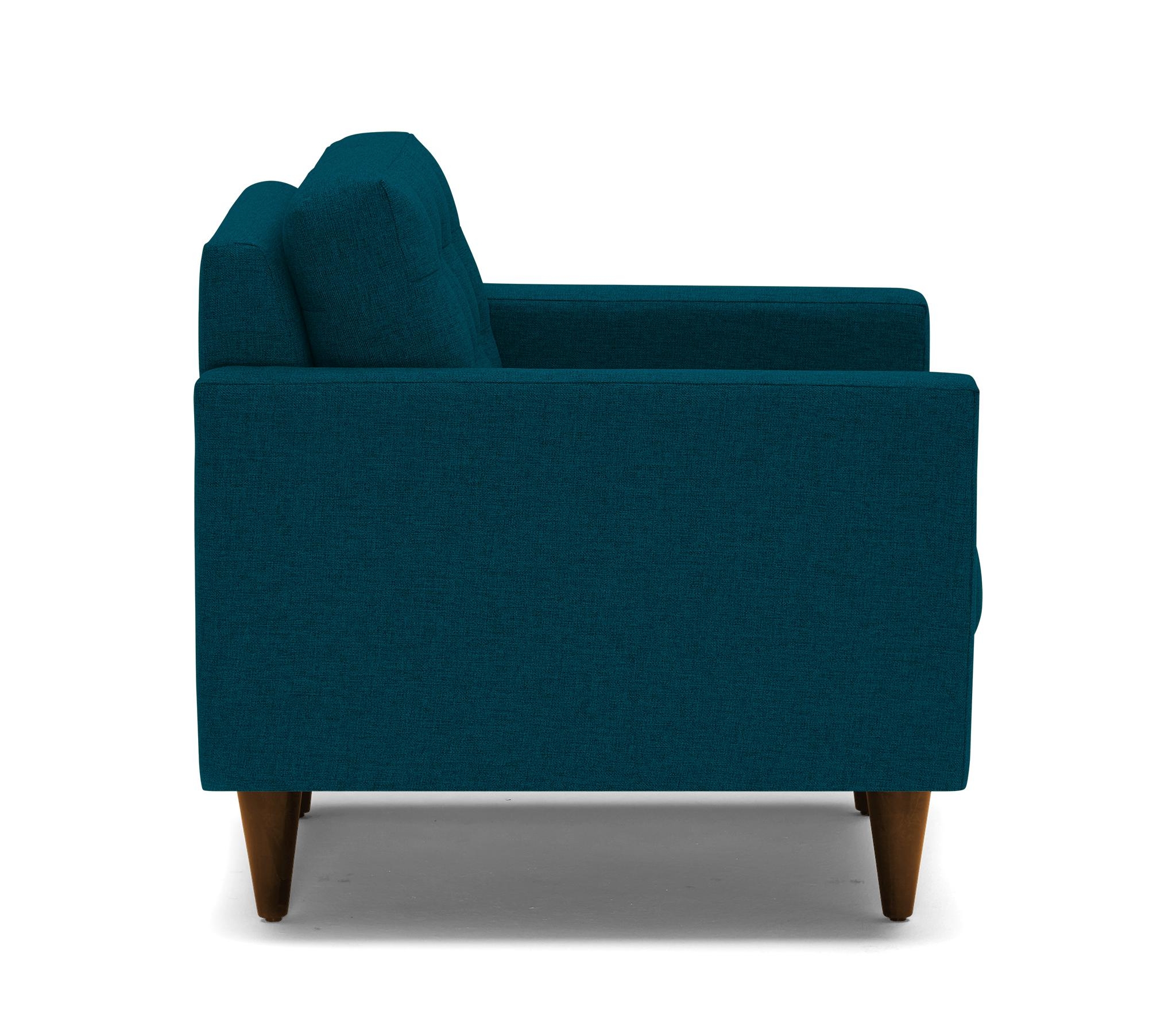 Blue Eliot Mid Century Modern Apartment Chair - Key Largo Zenith Teal - Mocha - Image 2