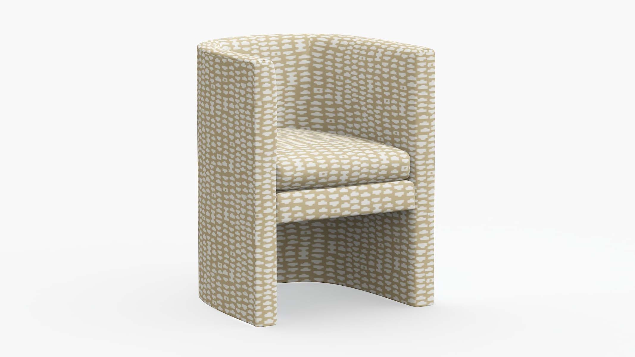 Barrel Back Dining Chair, Sand Odalisque - Image 0