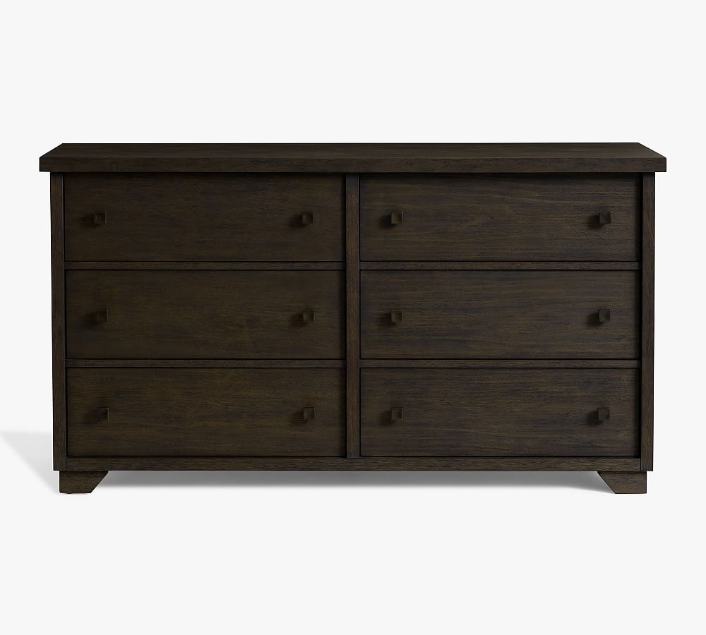Sumatra 6-Drawer Wide Dresser, Charcoal - Image 0