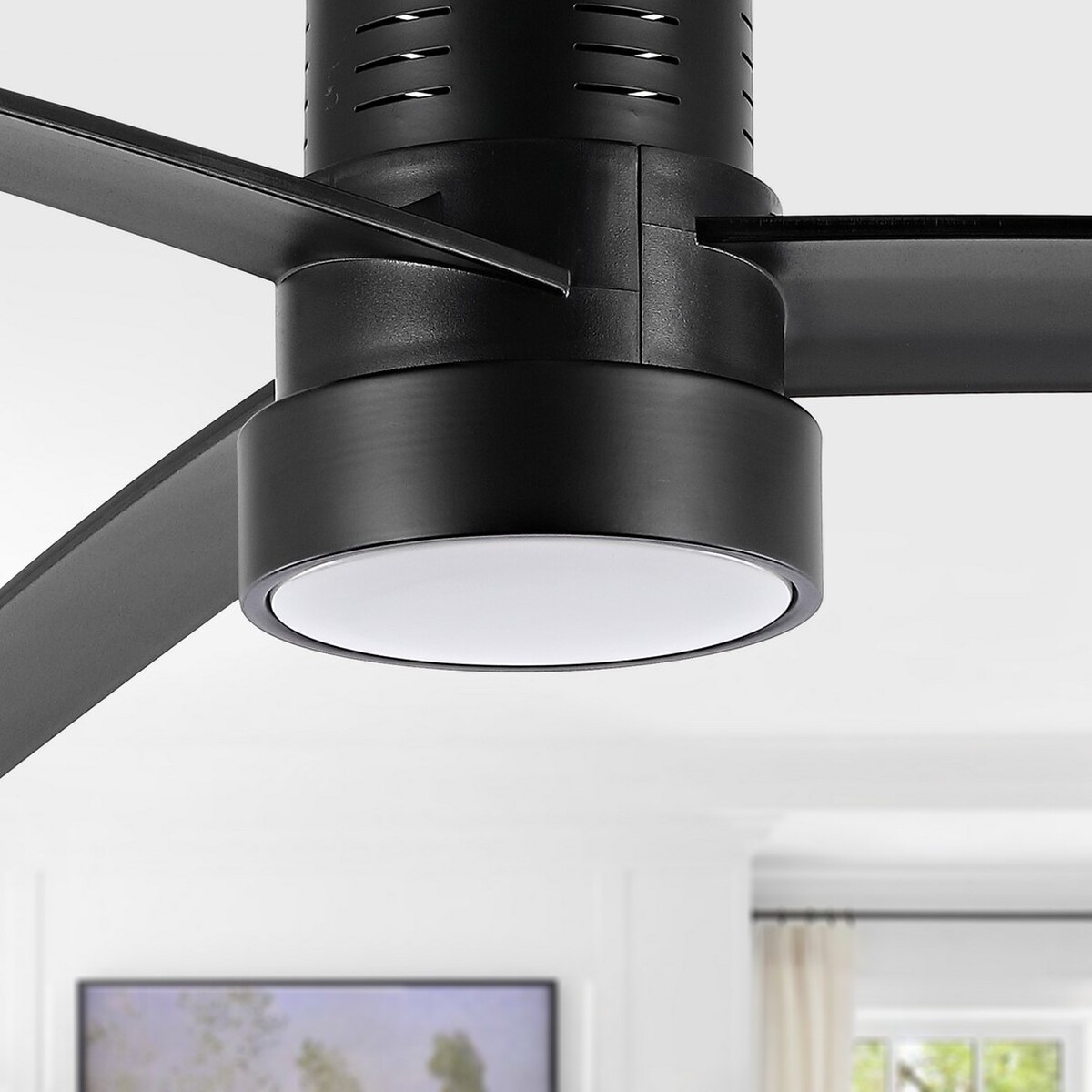 Dylas Led Lt 52" Ceiling Fan - Black - Safavieh - Image 2