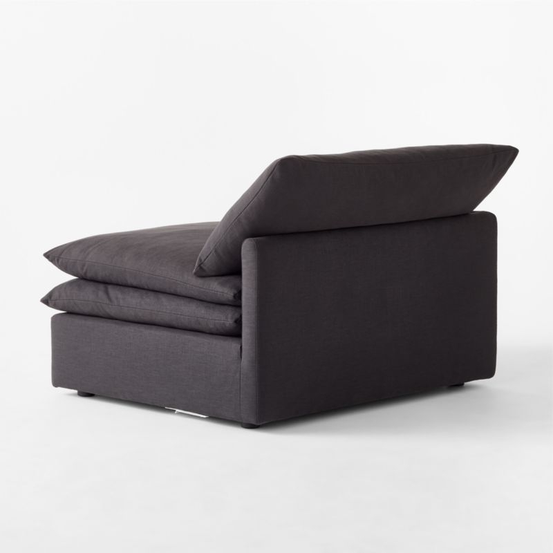 Mattea Charcoal Black Performance Linen Left-Arm Chair - Image 4