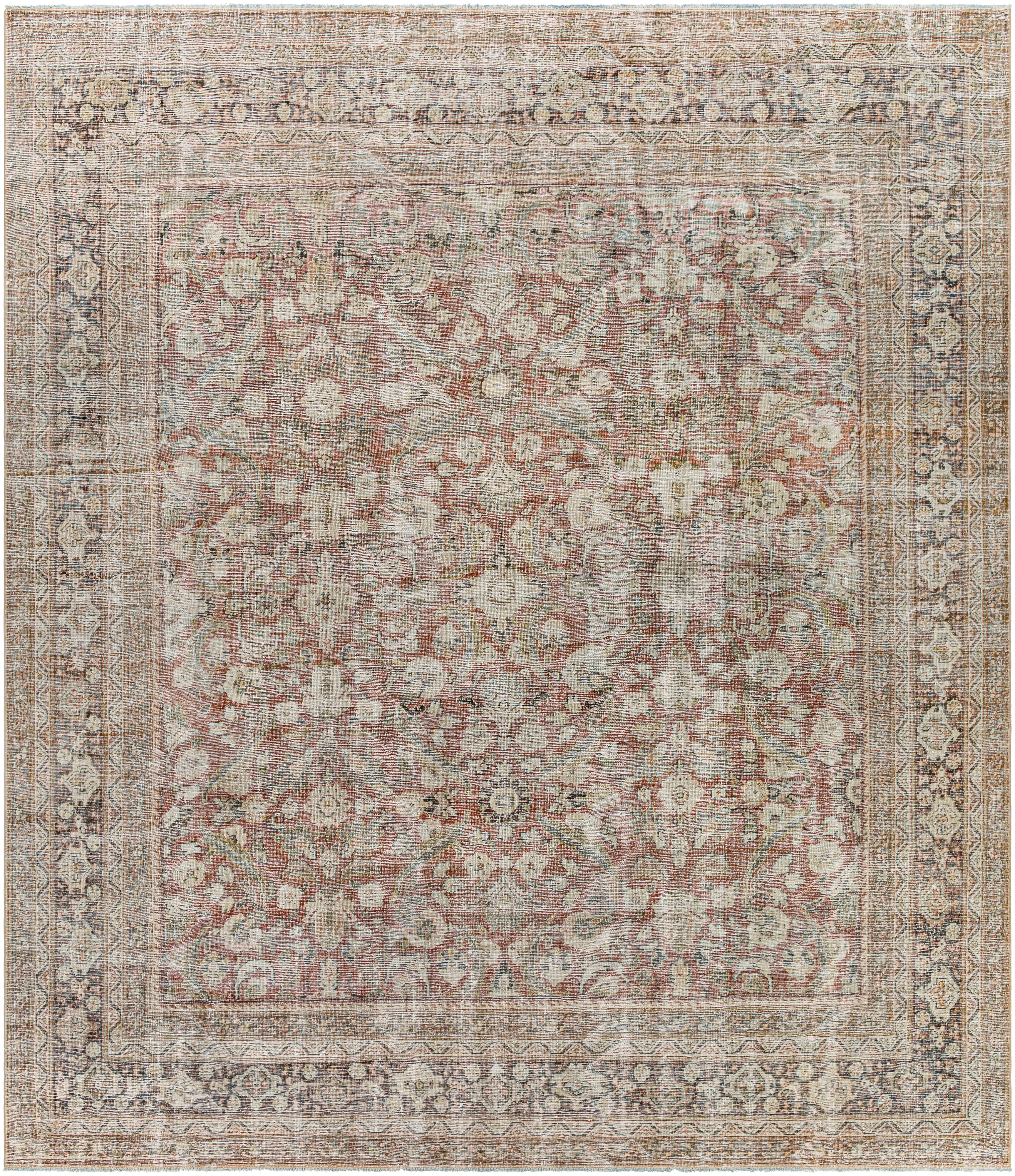 Singular Beige Indoor 10'6" x 12'4" Handmade Rug - Image 0