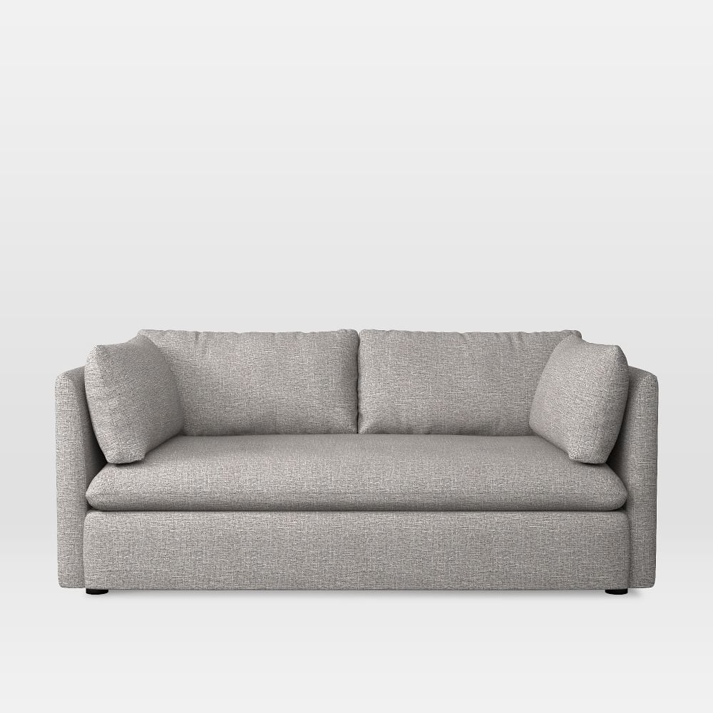 Shelter 72" Sofa, Deco Weave, Pearl Gray - Image 0