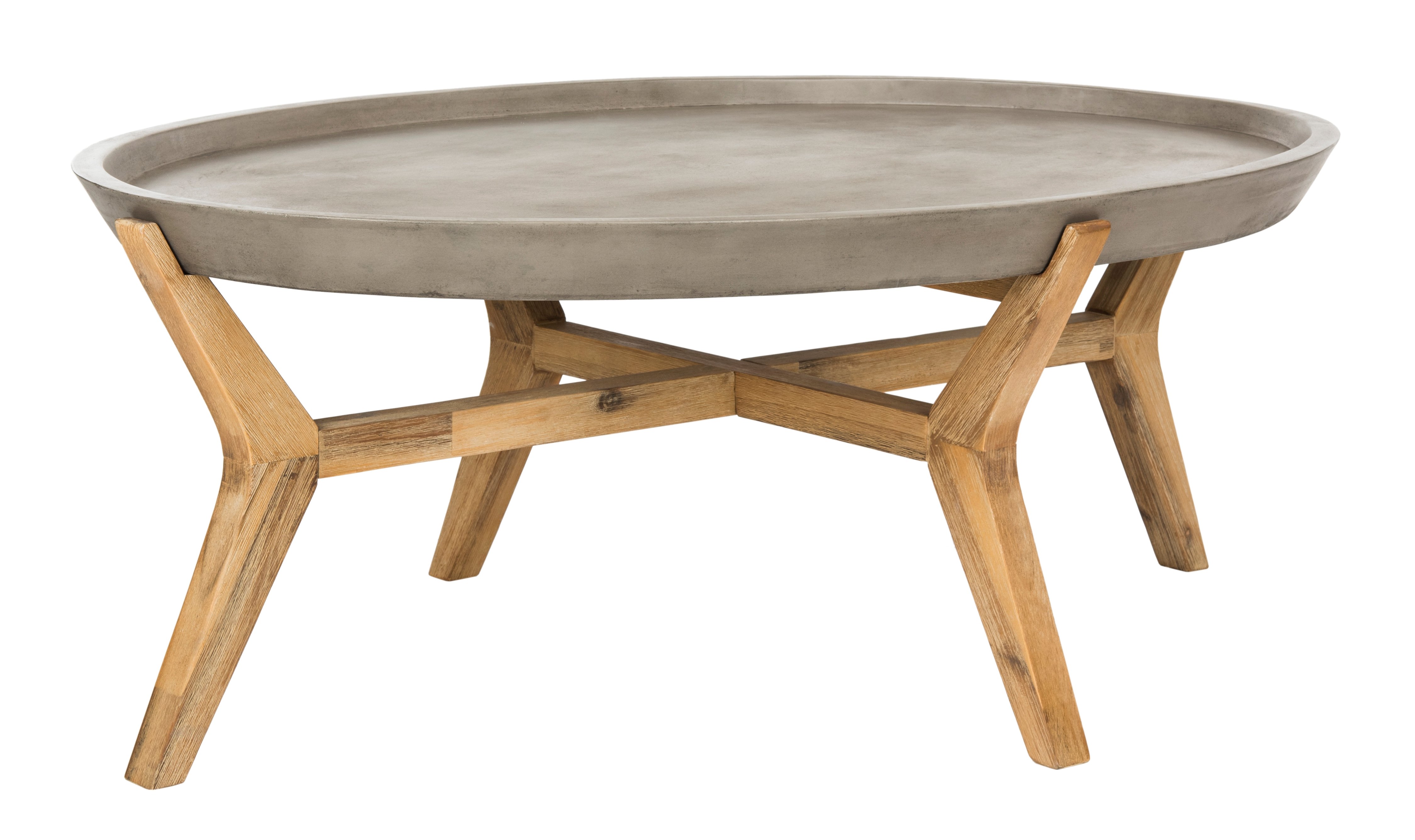 Hadwin Indoor/Outdoor Concrete Oval Coffee Table - Dark Grey - Image 4