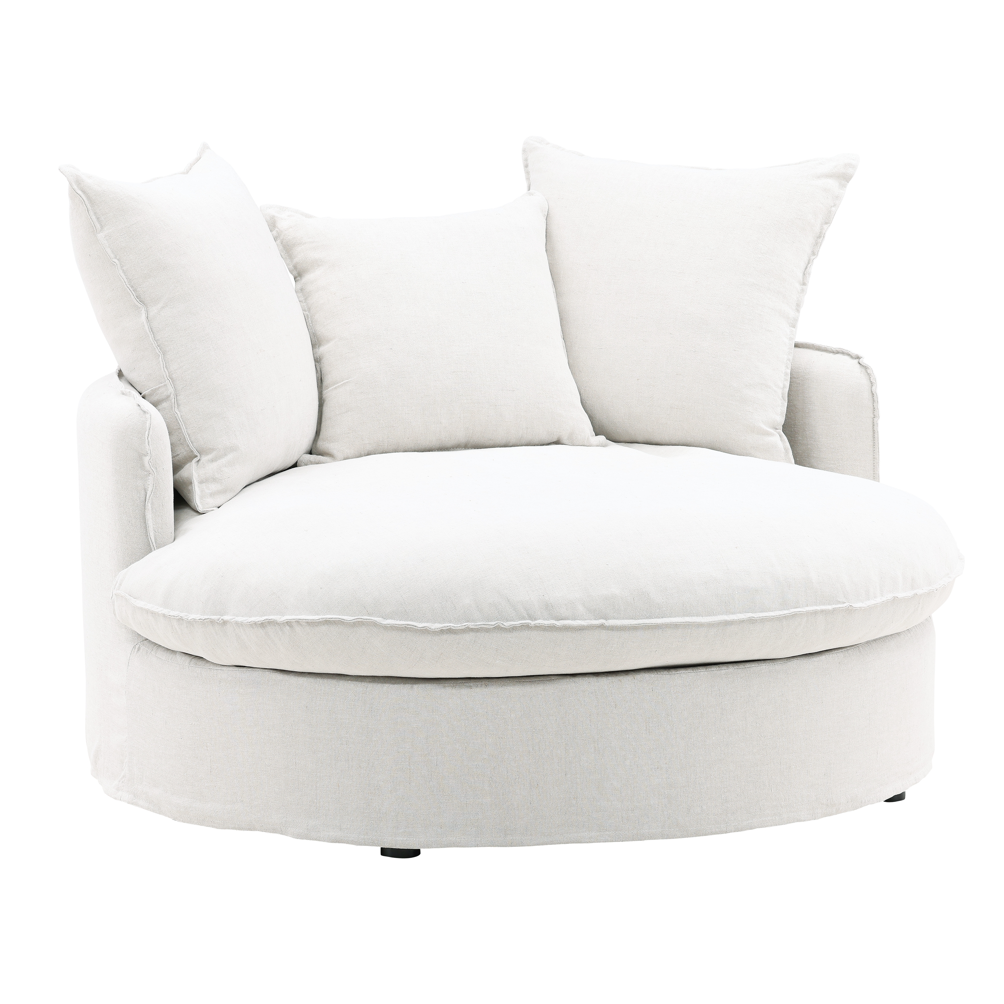 Norris Lounger Slipcover White - Image 0