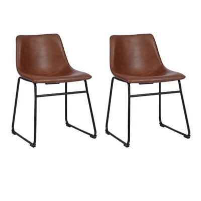 Fabric Upholstered Accent Chairs  With Steel Tube (Set Of 2) - Image 0