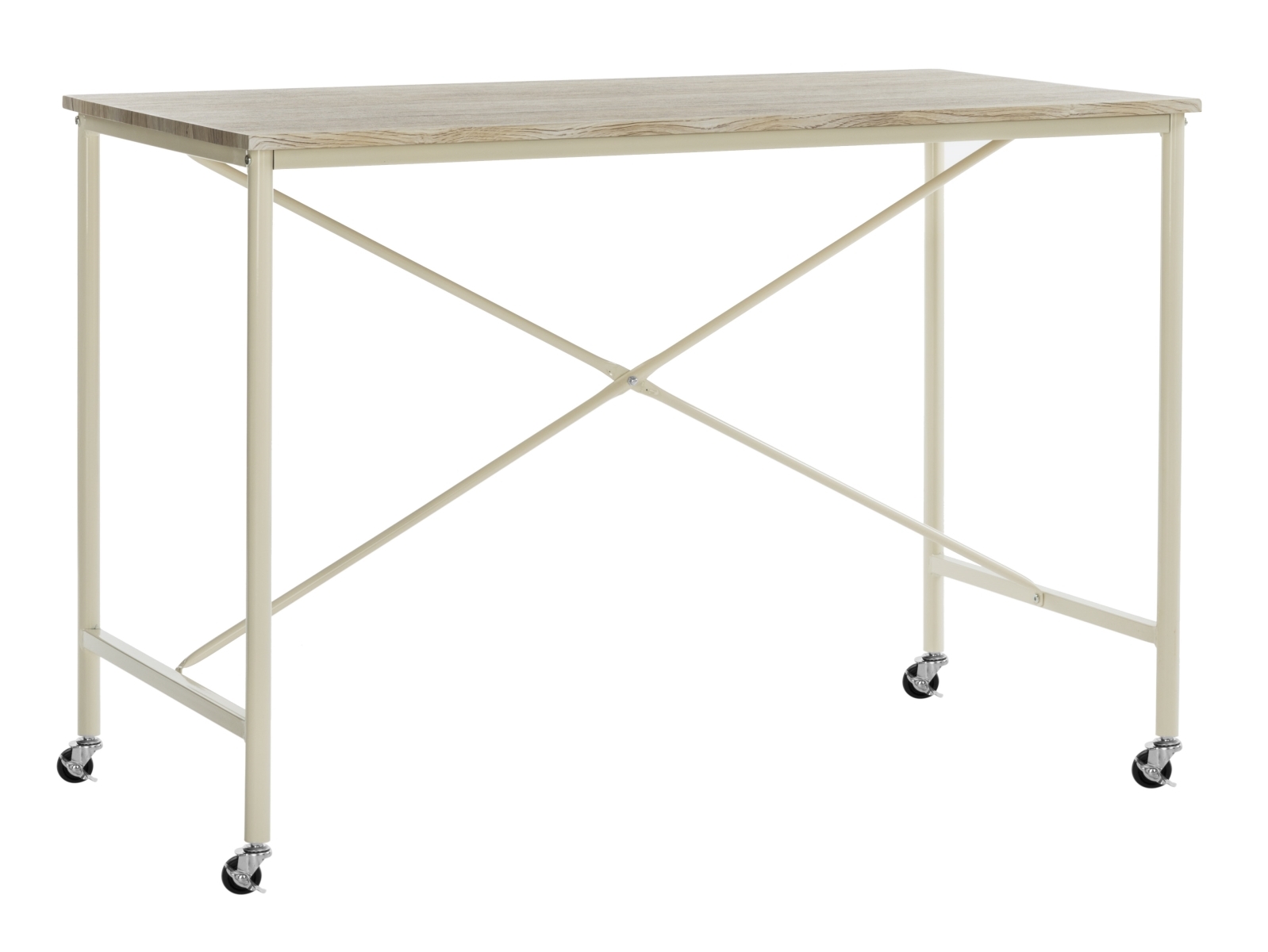 Callie Rolling Desk - Rustic Brown / Cream - Safavieh - Image 3