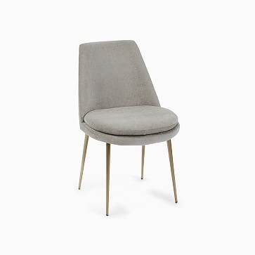 Finley Low Back Dining Chair,Individual, Distressed Velvet, Ink Blue, Gunmetal - Image 2