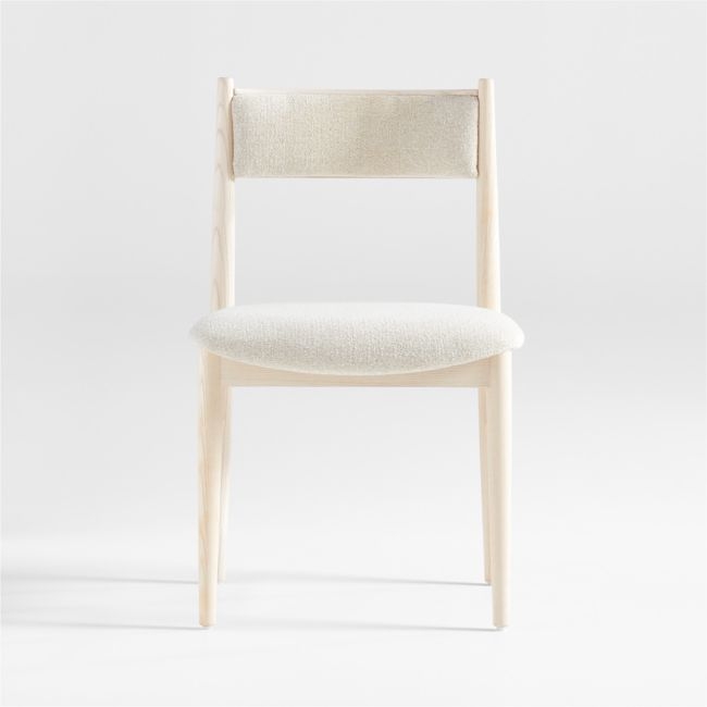Petrie Bleached Ash Upholstered Dining Chair with Performance Fabric - Image 0