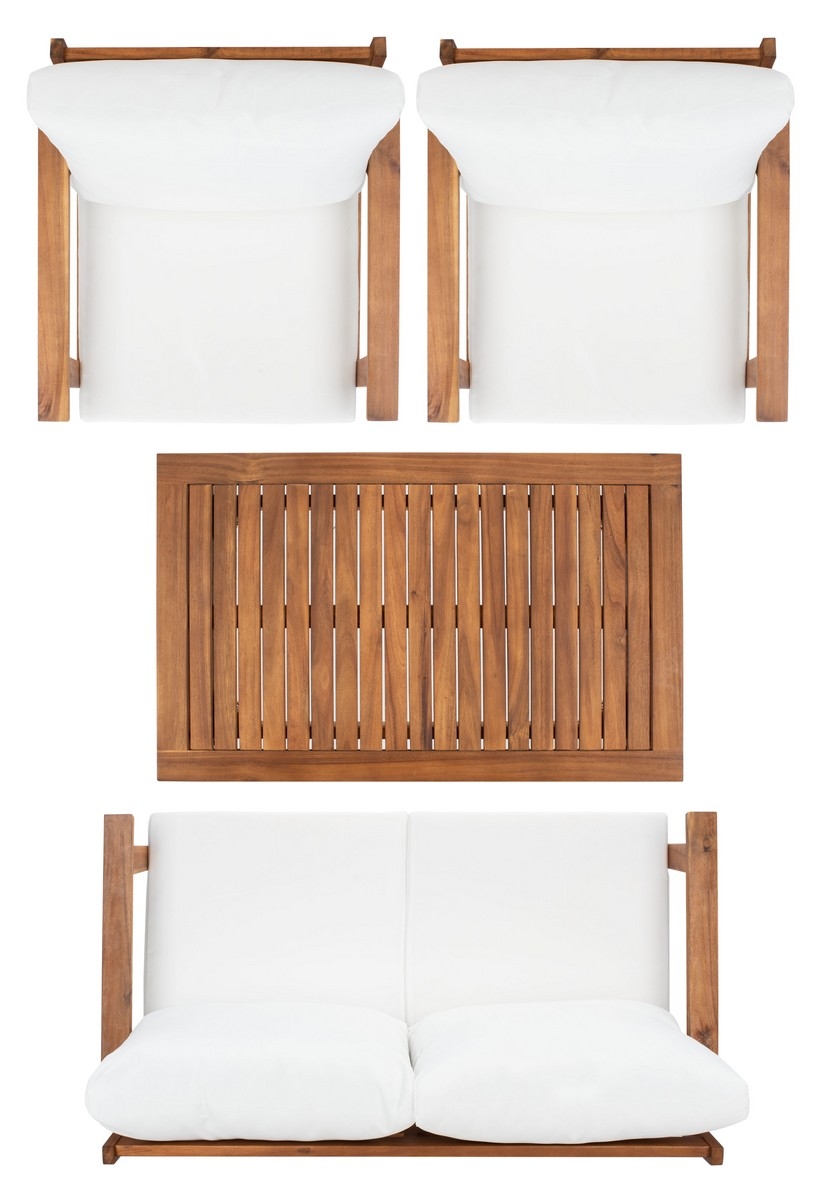 Castalia 4 Pc Outdoor Living Se - Natural/Beige - Safavieh - Image 6