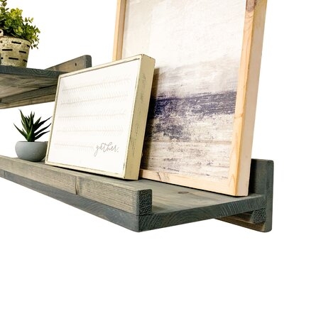 Fragoso Pine Solid Wood Floating Shelf, Set of 2 - Image 4
