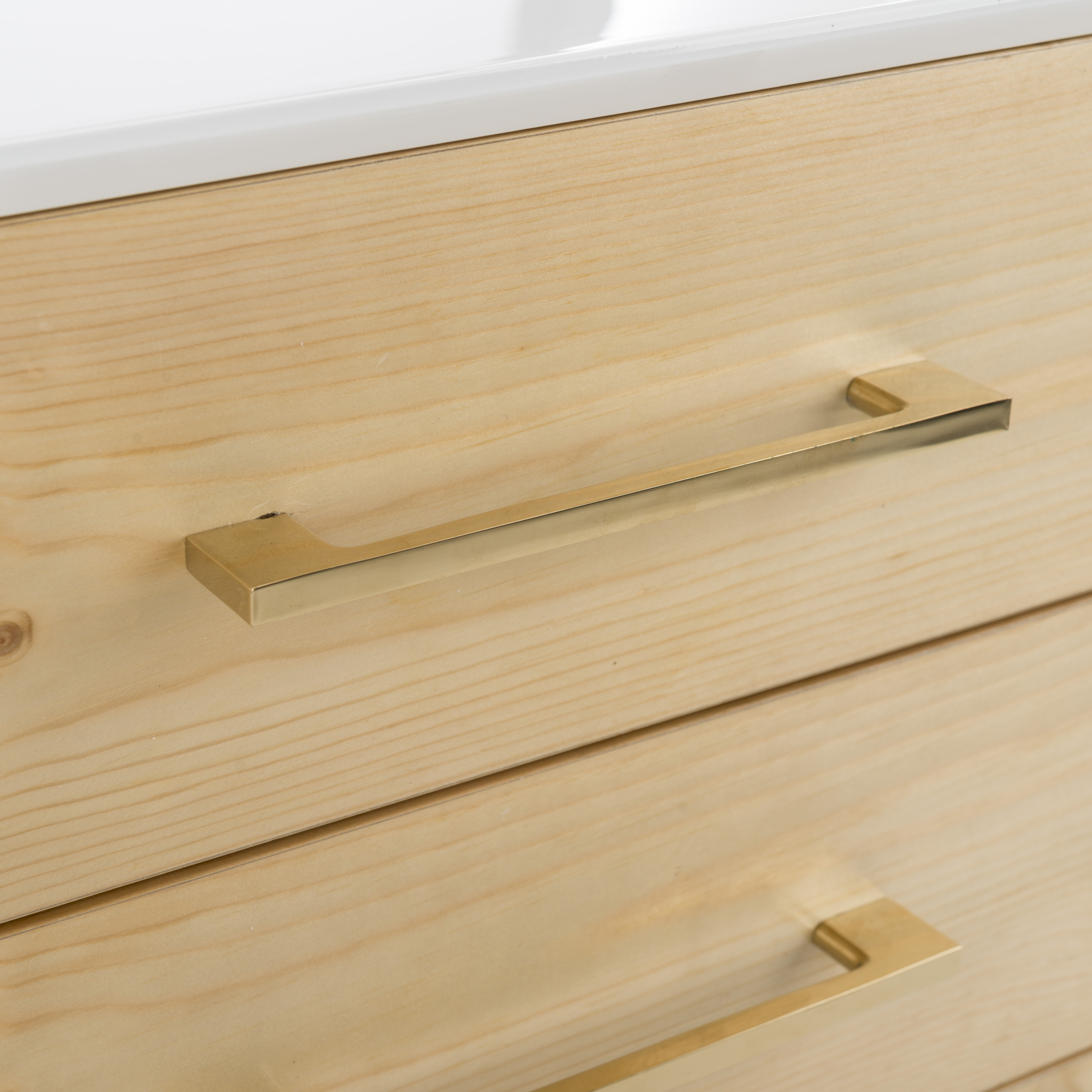 Vanda 3-Drawer Beetlewood Side Table - White - Safavieh - Image 6