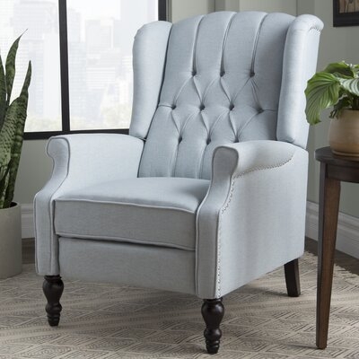 Leonie 35" Wide Faux Leather Manual Wing Chair Recliner - Image 0