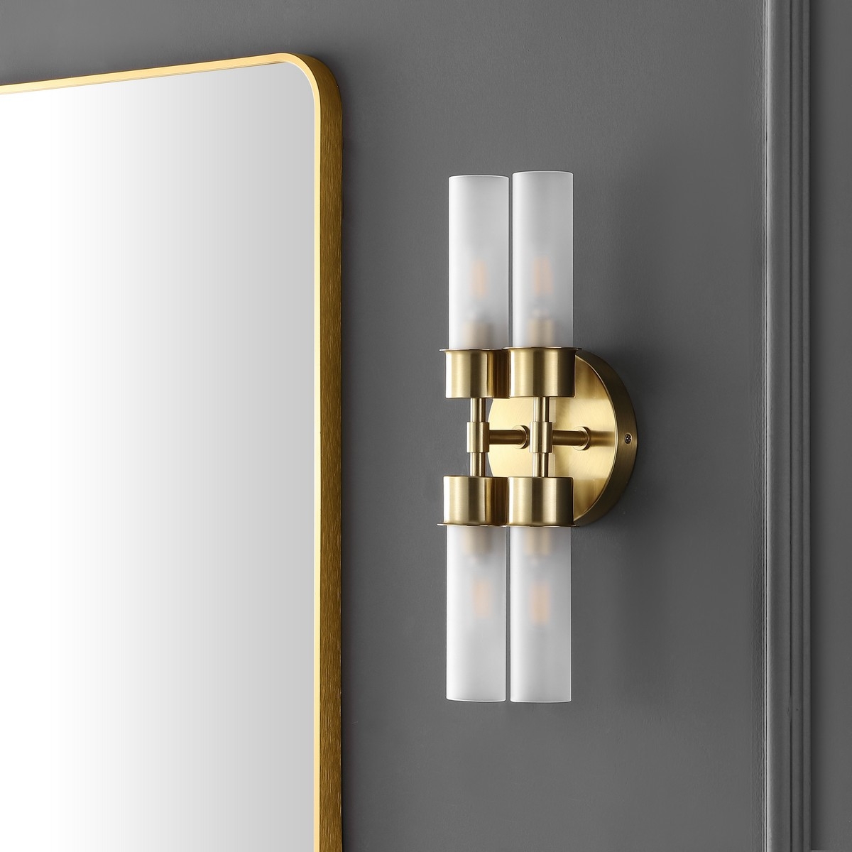 Joli 4Lt 4.25" Wall Sconce - Brass - Safavieh - Image 1