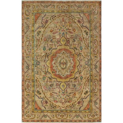 One-of-a-Kind Whalley Hand-Knotted Beige 6'4" x 9'7" Wool Area Rug - Image 0